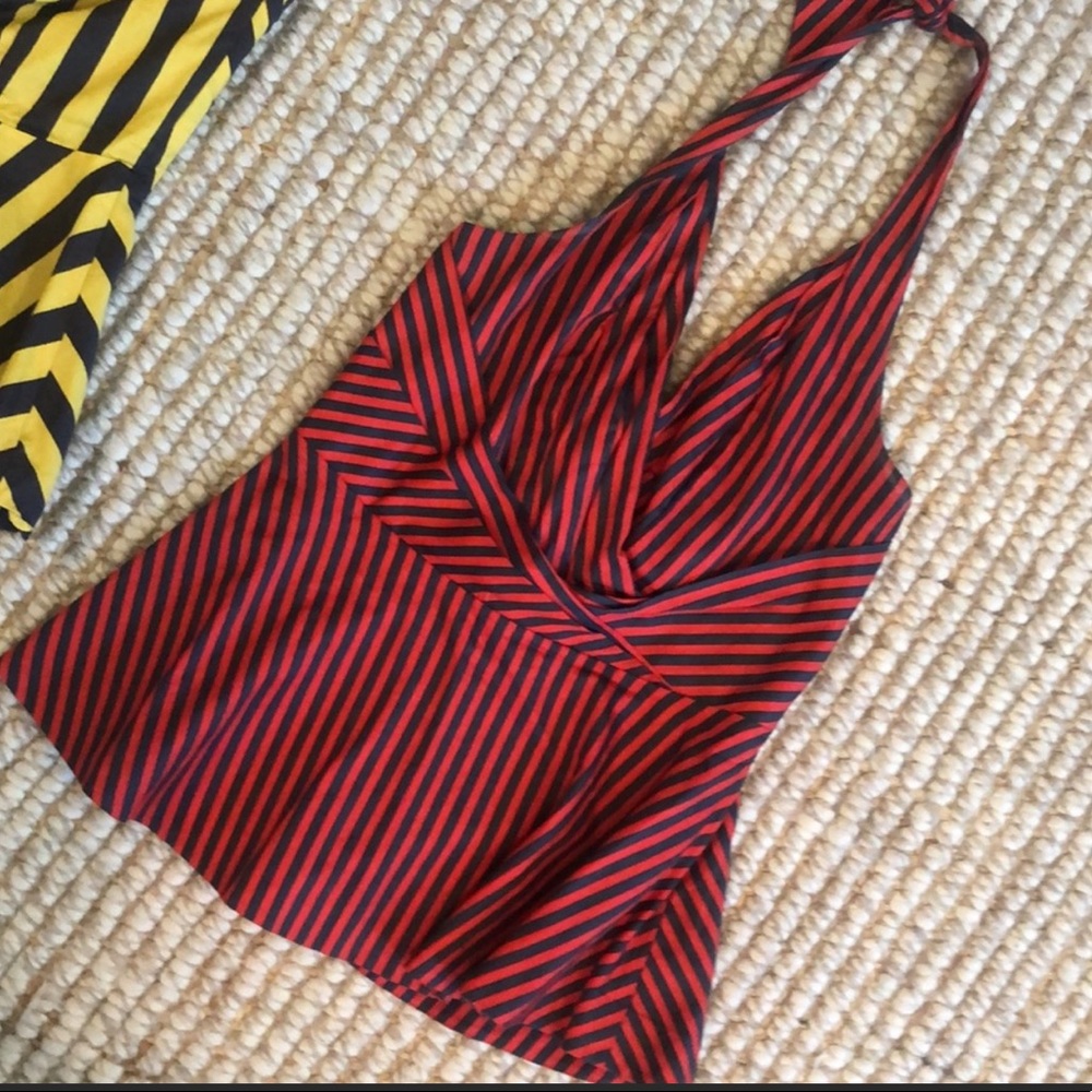 Red and black halter